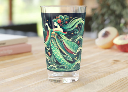Mermaid Queen Rising from the Deep Glass, 16oz