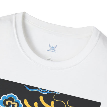 🐅🔥 The Golden Fire Tiger Softstyle T-Shirt – Celestial Flames & Eastern Fantasy