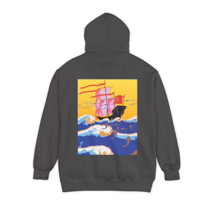 Golden Seas and Whimsical Dreams Unisex Garment-Dyed Hoodie