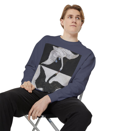 The Swan by Hilma af Klint Garment-Dyed Sweatshirt