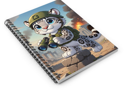 Snow Leopard Lookout Spiral Notebook - Ruled Line