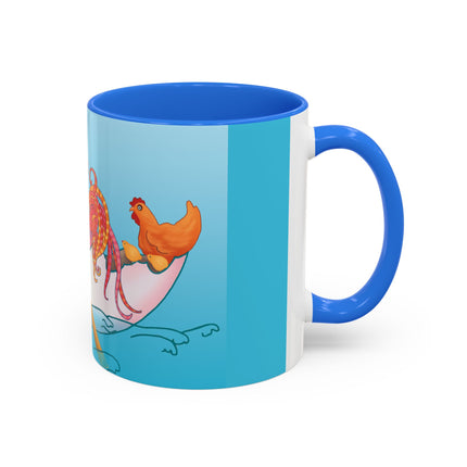 A Rooster's Seafaring Adventure Colorful Mugs, 11oz