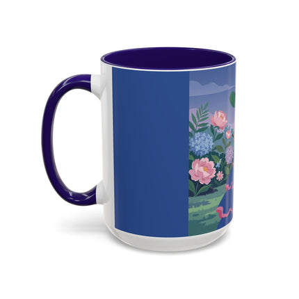 The Lady Of The Garden Stroll Colorful Mugs – Art Deco Botanical Elegance