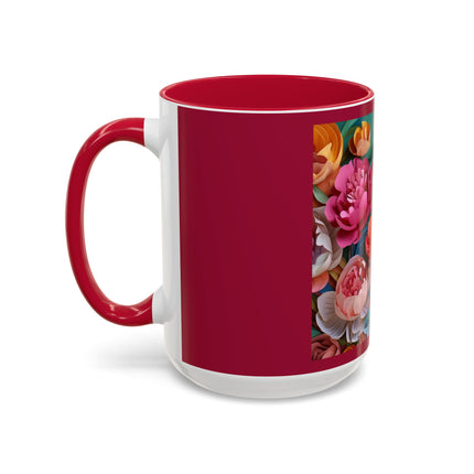 Peonies in Full Bloom Colorful Mugs (11oz, 15oz)