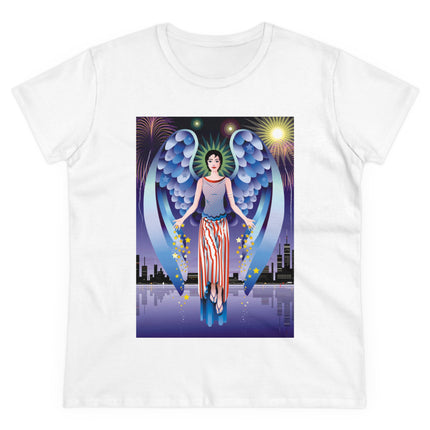 Celestial Symphony Women's Midweight Cotton Tee