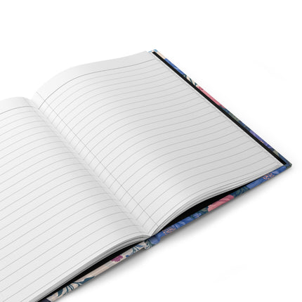 🌸💙 The Lady Of The Romantic Rose Garden Hardcover Journal – Art Deco Floral Romance
