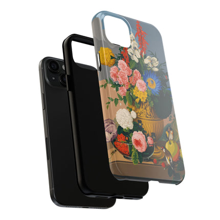 🌺🐦 The Garden Of Golden Birds Phone Case – Art Deco Floral Elegance
