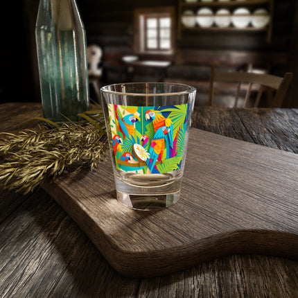 Colorful Macaws Shot Glass, 1.5oz