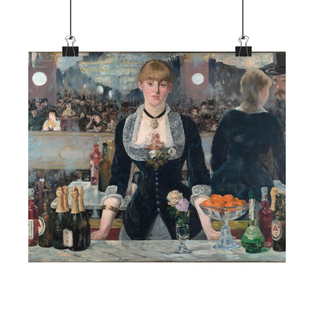 A Bar at the Folies-Bergère by Edouard Manet Matte Horizontal Posters