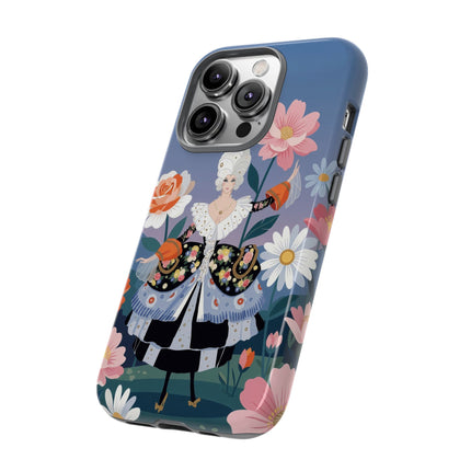 🌸🎀 The Grand Floral Promenade Phone Case – Art Deco Fashion Fantasy