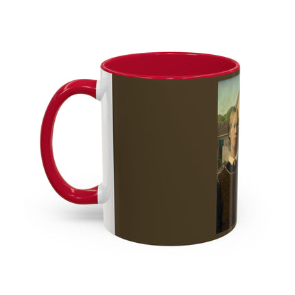 American Gothic by Grant Wood Colorful Mugs (11oz, 15oz)