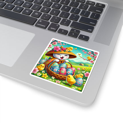 Geisha Kitten’s Easter Delight Kiss-Cut Stickers (4 Sizes)