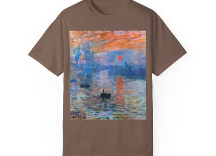Sunrise by Claude Monet Unisex Garment-Dyed T-shirt