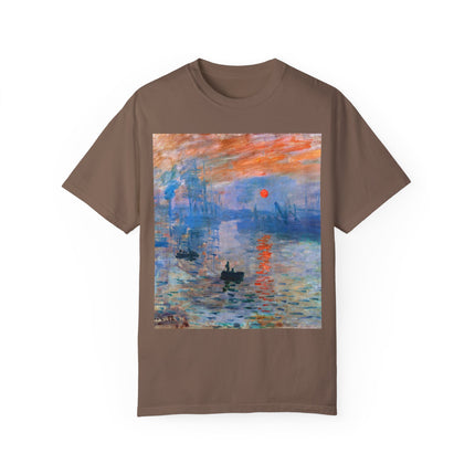 Sunrise by Claude Monet Unisex Garment-Dyed T-shirt