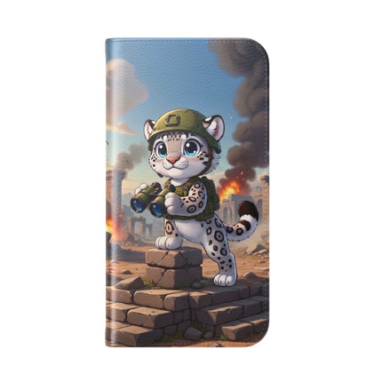 🐆🔭 The Snow Leopard Lookout Flip Case – Adventure, Curiosity & Fearless Style