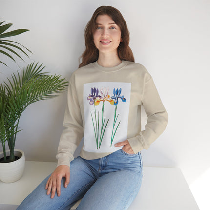 Blue Iris by Anselmus Boëtius de Boodt Heavy Blend™ Crewneck Sweatshirt