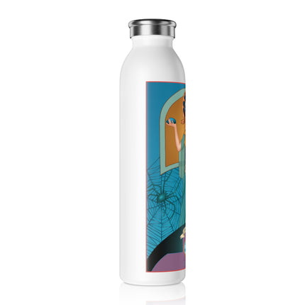 March & Aquamarine (Gem Series) by Sofia Chiostri Slim Water Bottle