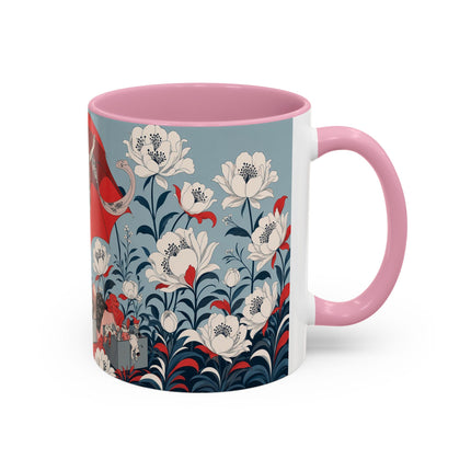 ❤️🌺 The Scarlet Parasol Spectacle Colorful Mug – Art Deco Fashion Elegance
