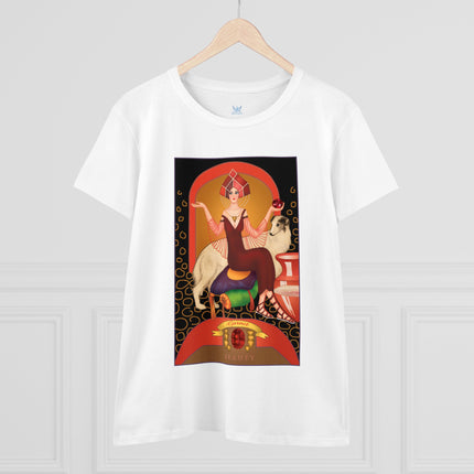January & Garnet (from the Gem Series) by Sofia Chiostri Women's Midweight Cotton Tee