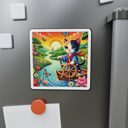Sailor Kitten’s River Adventure Die-Cut Magnets (5 Sizes)