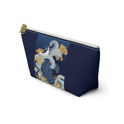 Wave Enchantress Cosmetic Bag – Oceanic Grace & Golden Tides