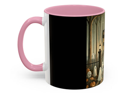 Ghostly Welcome – A Halloween Night Colorful Mugs (11oz, 15oz)
