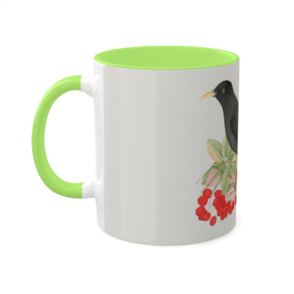 Blackbird with Roses by Anonymous Colorful Mugs, 11oz