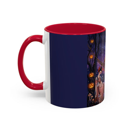 🌙🎃 Moonlit Mischief In The Pumpkin Grove Colorful Mug – Whimsical Halloween Fantasy
