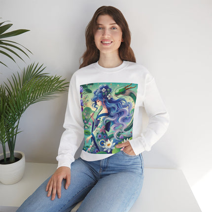 Fairy of the Koi Pond Heavy Blend™ Crewneck Sweatshirt