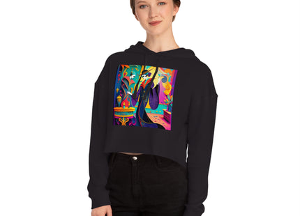 Phantoms of Elegance Women’s Cropped Hooded Sweatshirt