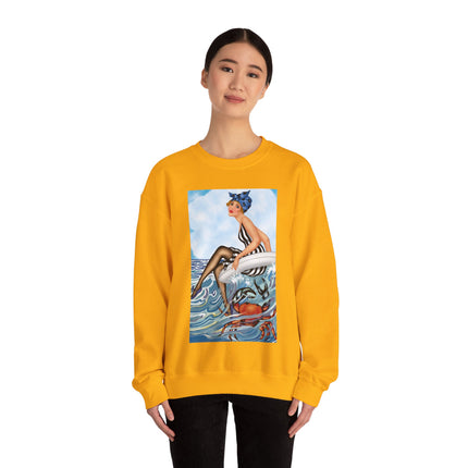 Playful Waves and Fashion Follies Heavy Blend™ Crewneck Sweatshirt