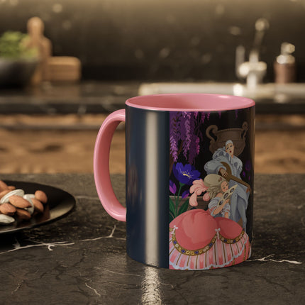 The Moonlit Garden Serenade Colorful Mugs – Art Deco Musical Elegance