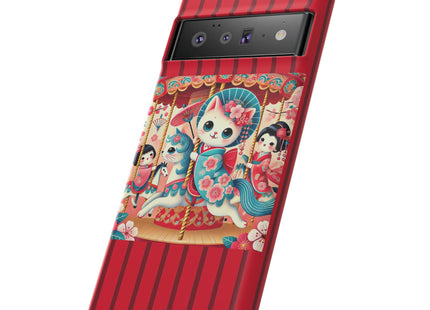 Geisha Kitten's Enchanted Carousel Phone Cases