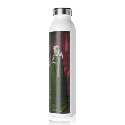 Arnolfini Portrait by Jan Van Eyck Slim Water Bottle