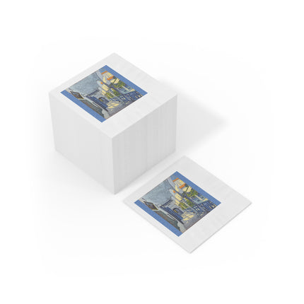 Gallery of a Moroccan Riad by George Gaudion White Coined Napkins