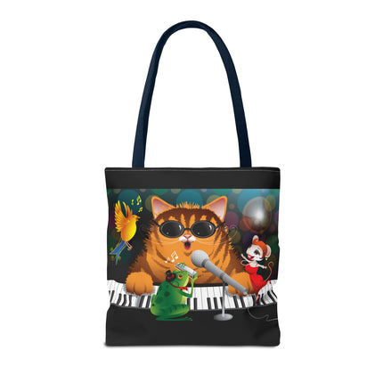 Tote Bag Jazz Cat Music Artwork