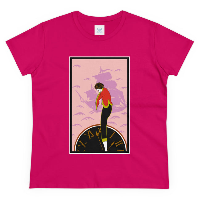 Woman Waiting for her Beloved at 1:59 by Kobayashi Kaichi Women's Midweight Cotton Tee