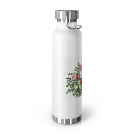 Peonies and Birds by Okamoto Shuki Copper Vacuum Insulated Bottle, 22oz