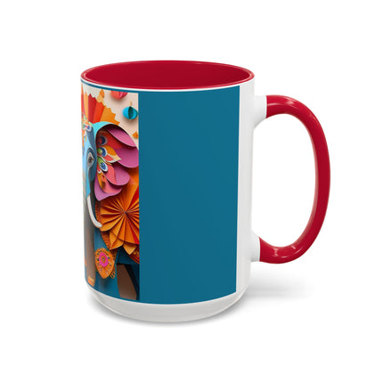 Elephant at an Autumn Festival Colorful Mugs (11oz, 15oz)