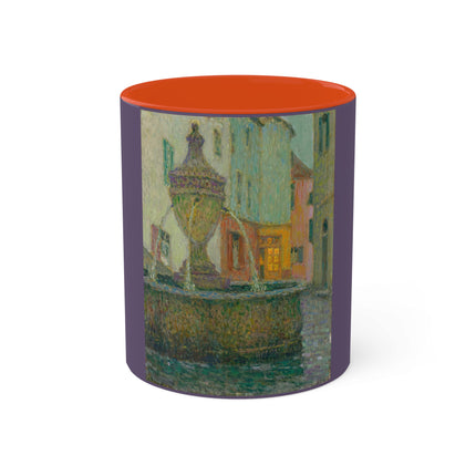 La Fontaine, Saint-Paul De Vence by Henri Le Sidaner Colorful Mug