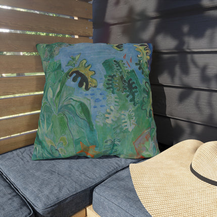 Symphonie in Grün by Oskar Moll Outdoor Pillows