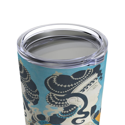 Reproduction of Ladies in Blue by Emile Gilliéron Tumbler 20oz