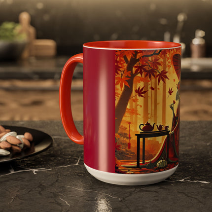 Theatrical Harvest Rabbit Colorful Mugs (11oz, 15oz)