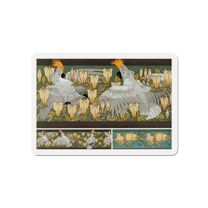 Cockatoos and Magnolia by Maurice Pillard Verneuil Die-Cut Magnets (5 Sizes)