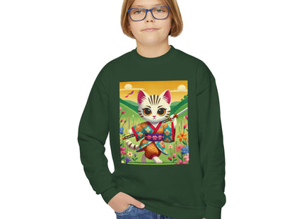 Samurai Kitten Youth Crewneck Sweatshirt
