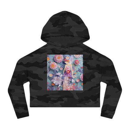 Aster Fairy Women’s Cropped Hooded Sweatshirt