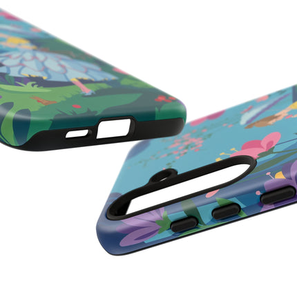 🌸☂️ A Stroll Through The Enchanted Forest Phone Case – Art Deco Floral Fantasy