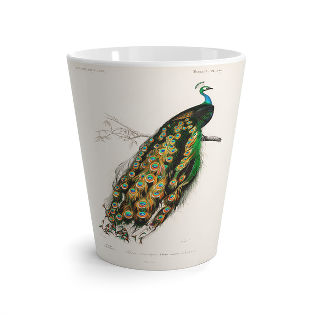 Indian Peafowl by Charles Dessalines D' Orbigny Latte Mug