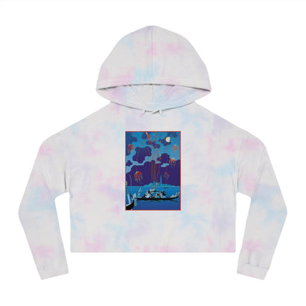 Fireworks in Venice by George Barbier Women’s Cropped Hooded Sweatshirt