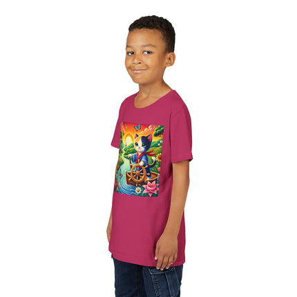 Sailor Kitten’s River Adventure Youth Short Sleeve Tee